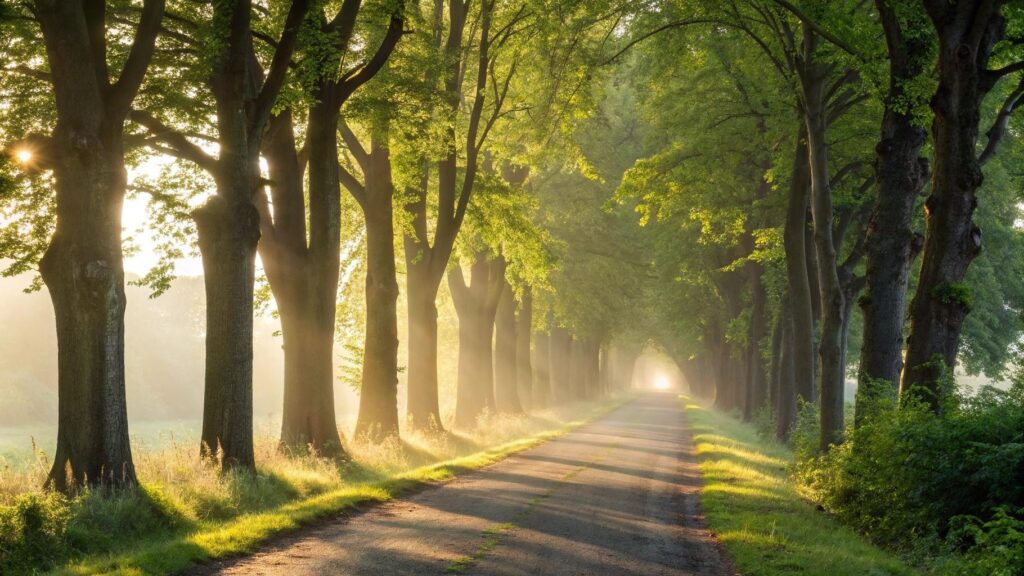 Cena inspiradora de sexta-feira 13/06/2025 com luz suave, natureza tranquila e atmosfera de fé e motivação