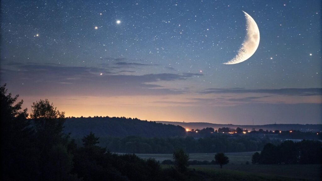 Fase da lua hoje segunda-feira 23/06/2025 com lua minguante e 7% de iluminação