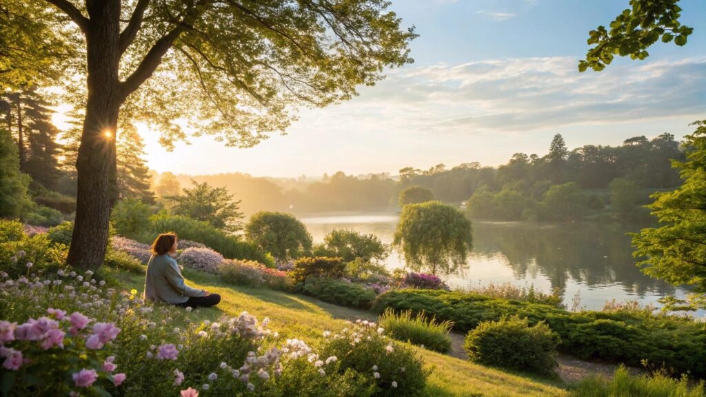Imagem de uma tarde serena de sexta-feira com paz interior e inspiração para terminar o dia com leveza