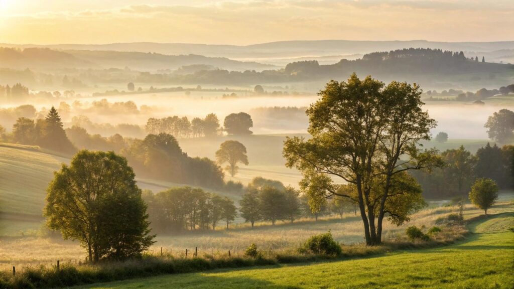 Paisagem serena representando uma mensagem de bom dia com carinho para sexta-feira 13 de junho de 2025 cheia de fé, paz e inspiração