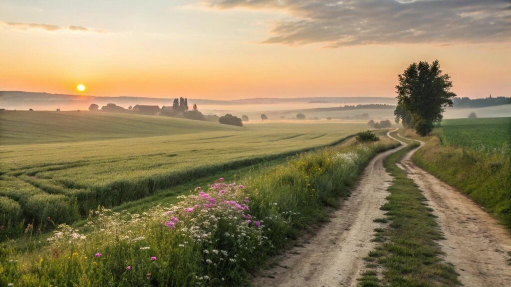 Mensagem de bom dia para quarta-feira 18/06/2025 com paisagem inspiradora e tranquila