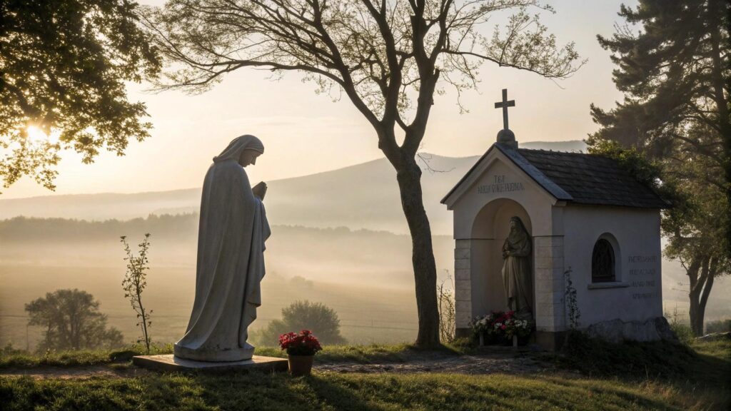 imagem inspiradora de um santo representando fé, entrega e espiritualidade para a quarta-feira 04/06/2025