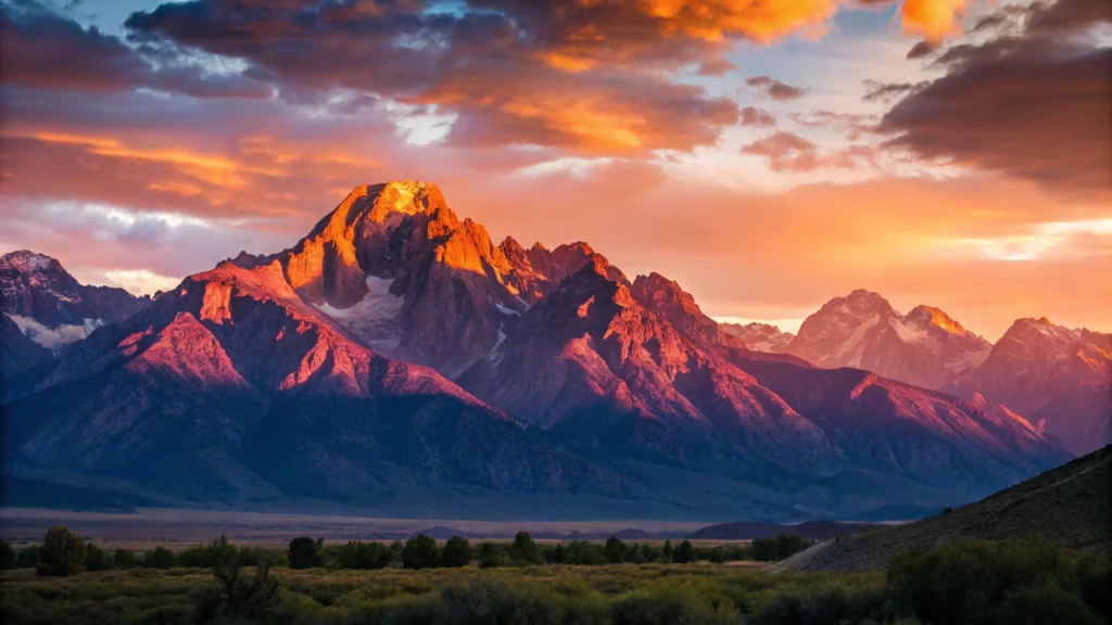 Imagem de um nascer do sol sobre montanhas, representando um novo começo e otimismo.