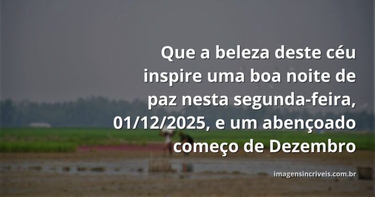 Céu sereno ao entardecer sobre águas calmas de um lago, transmitindo um sentimento de paz e esperança para a noite de segunda-feira.