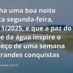 Céu noturno sereno com estrelas refletido sobre a superfície calma de um lago, inspirando paz e reflexão para a semana.