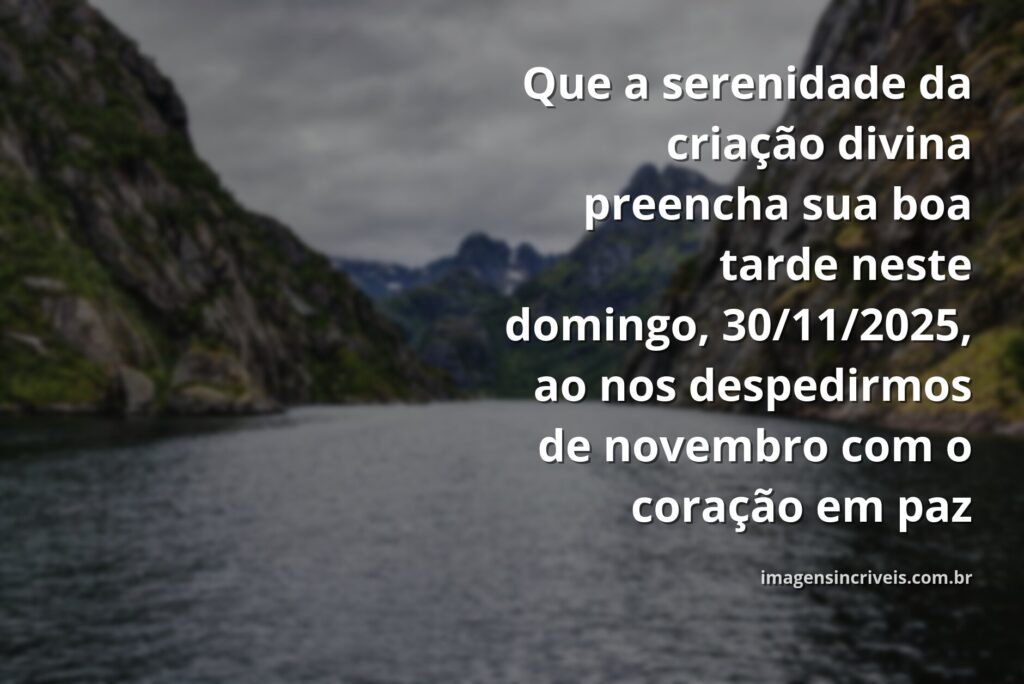 Paisagem serena de um lago refletindo o céu ao entardecer, transmitindo a paz e a esperança de um fim de domingo.