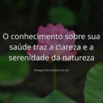 Céu azul refletido perfeitamente na superfície calma de um lago, transmitindo paz e clareza, simbolizando o aprendizado sobre a saúde.