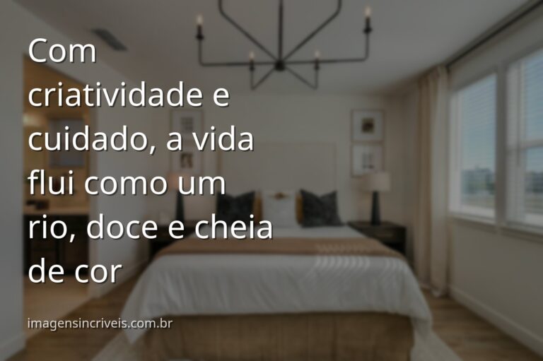 Um rio sereno fluindo através de uma paisagem natural sob um céu claro, inspirando calma e a beleza da vida com diabetes e criatividade.