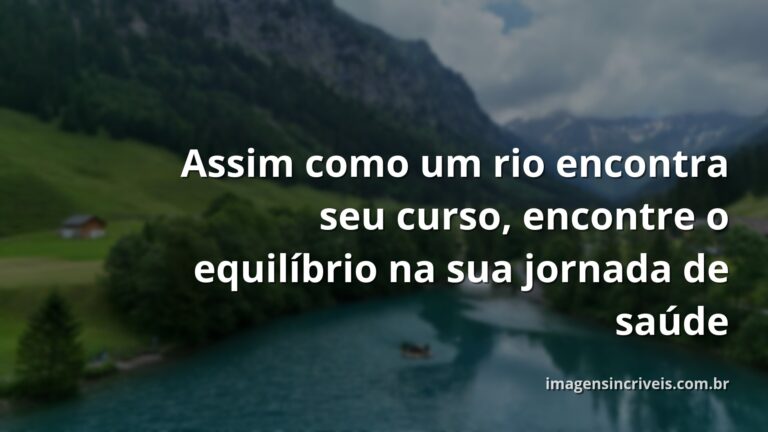 Um rio sereno fluindo por uma paisagem verde sob um céu claro, simbolizando a paz e o fluxo harmonioso da vida com equilíbrio.