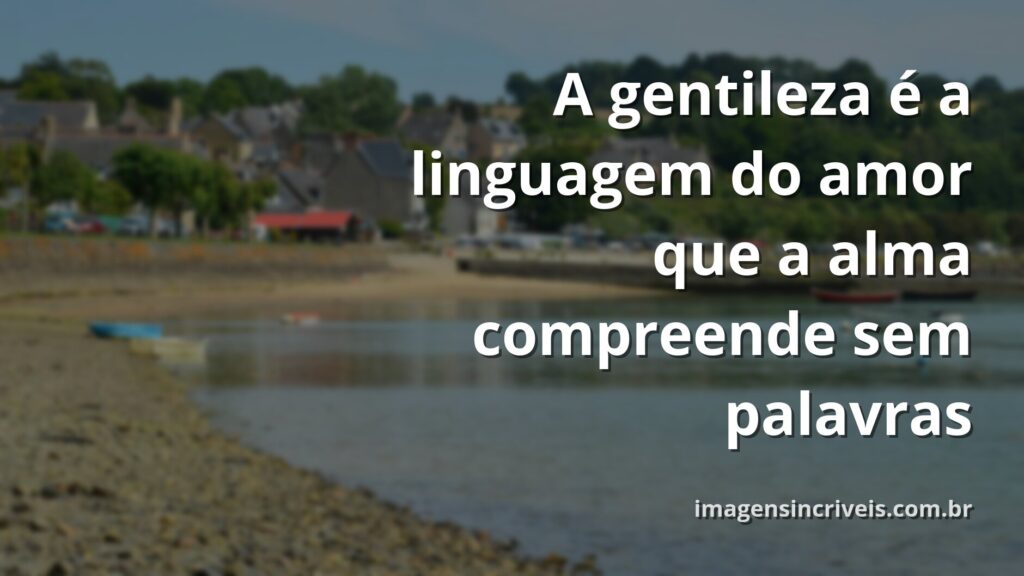 Paisagem serena de um lago cristalino refletindo o céu azul com nuvens brancas, evocando a paz e o amor do Dia da Gentileza.