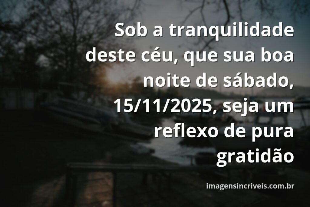 Paisagem serena com céu crepuscular refletido em águas calmas, evocando um sentimento profundo de paz e gratidão.