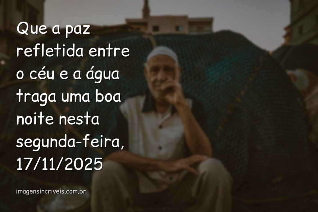 Céu noturno com estrelas refletido em um lago calmo, evocando um profundo sentimento de paz e serenidade para o início da semana.