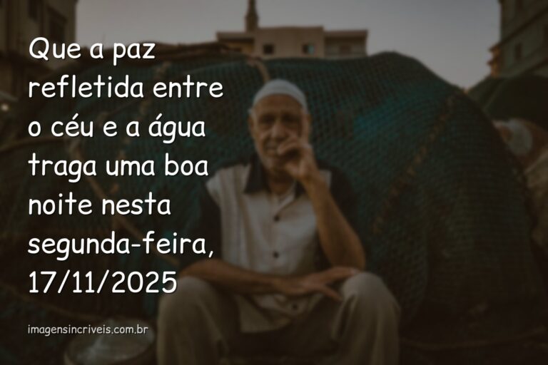 Céu noturno com estrelas refletido em um lago calmo, evocando um profundo sentimento de paz e serenidade para o início da semana.