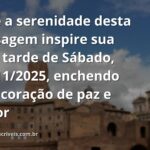 Céu alaranjado de fim de tarde refletido nas águas calmas de um lago, com silhueta de montanhas ao fundo, evocando paz e amor.