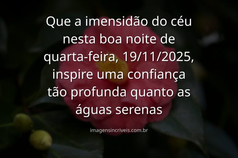 Céu noturno com estrelas refletindo sobre a superfície calma da água, evocando um sentimento de paz e confiança profunda.