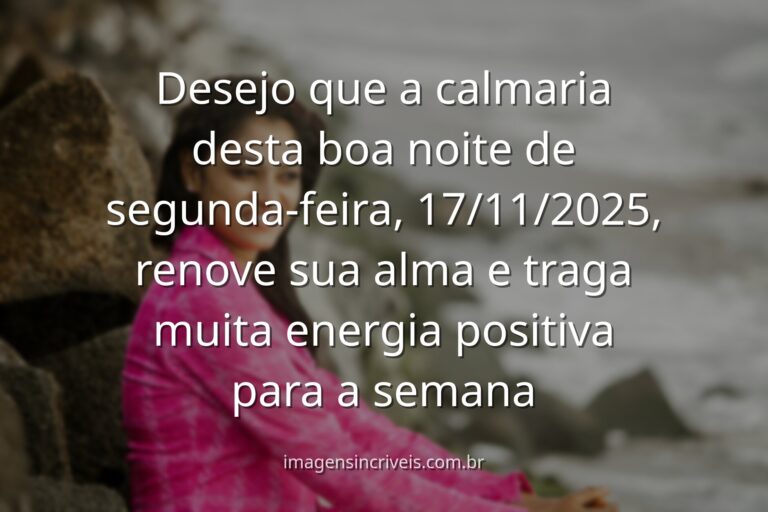 Céu crepuscular com tons suaves de laranja e roxo refletido sobre um lago sereno, evocando paz e energia para a semana.