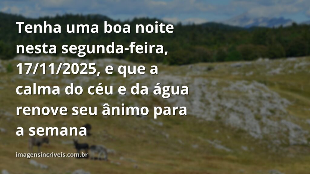 Céu estrelado refletido sobre um lago sereno, transmitindo uma sensação de paz e ânimo para o início da semana.