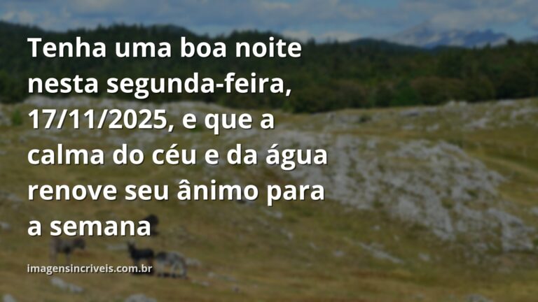 Céu estrelado refletido sobre um lago sereno, transmitindo uma sensação de paz e ânimo para o início da semana.