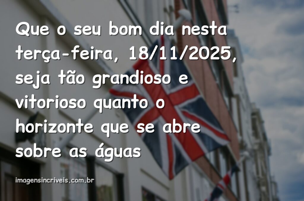 Amanhecer vitorioso sobre a água calma, com o céu em tons de laranja e azul, inspirando um dia de conquista e paz.