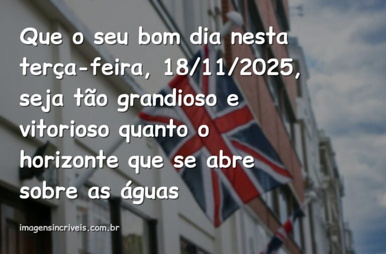 Amanhecer vitorioso sobre a água calma, com o céu em tons de laranja e azul, inspirando um dia de conquista e paz.