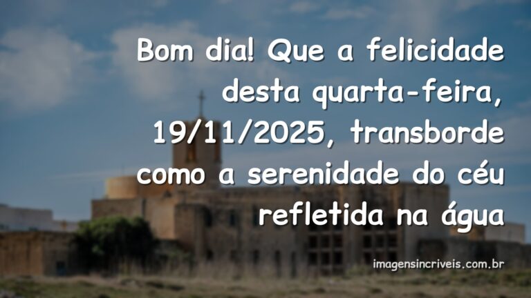 Paisagem serena com céu azul e nuvens brancas refletidas em águas calmas, transmitindo uma profunda sensação de paz e felicidade.