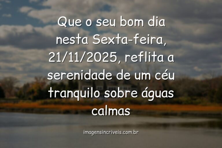 Céu azul com nuvens brancas refletido perfeitamente em um lago calmo, cercado por natureza, transmitindo profunda sensação de serenidade.