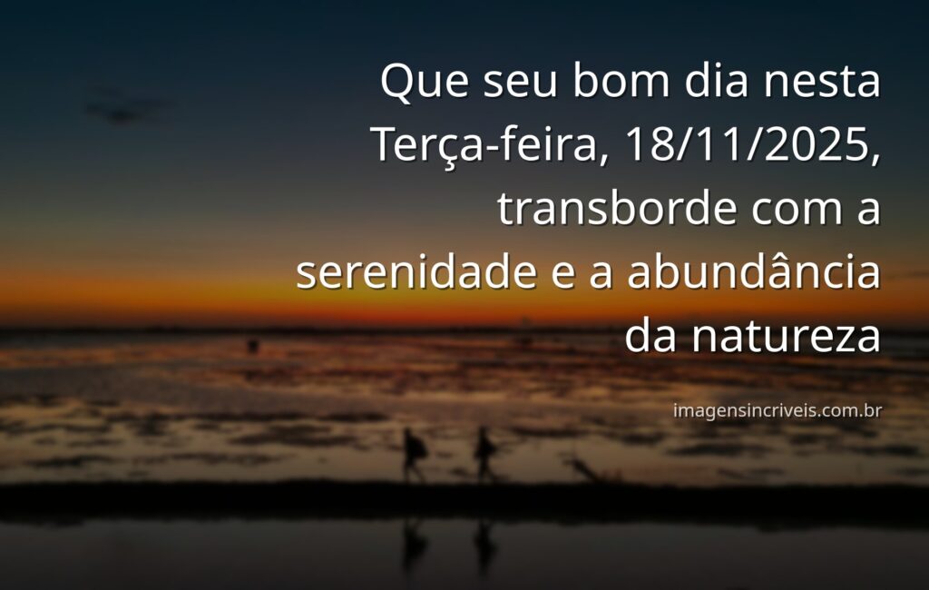 Paisagem serena de um lago com céu azul refletido, inspirando sentimentos de abundância, paz e gratidão para o dia.