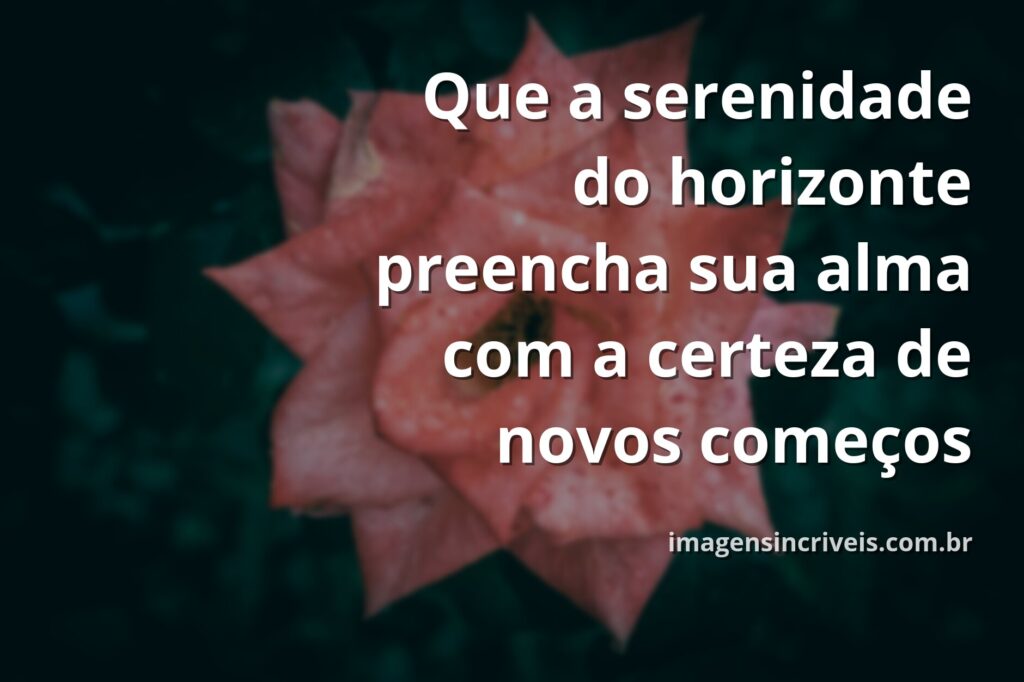 Vasto céu se encontra com o oceano calmo ao amanhecer, transmitindo um profundo sentimento de paz, serenidade e esperança renovada.