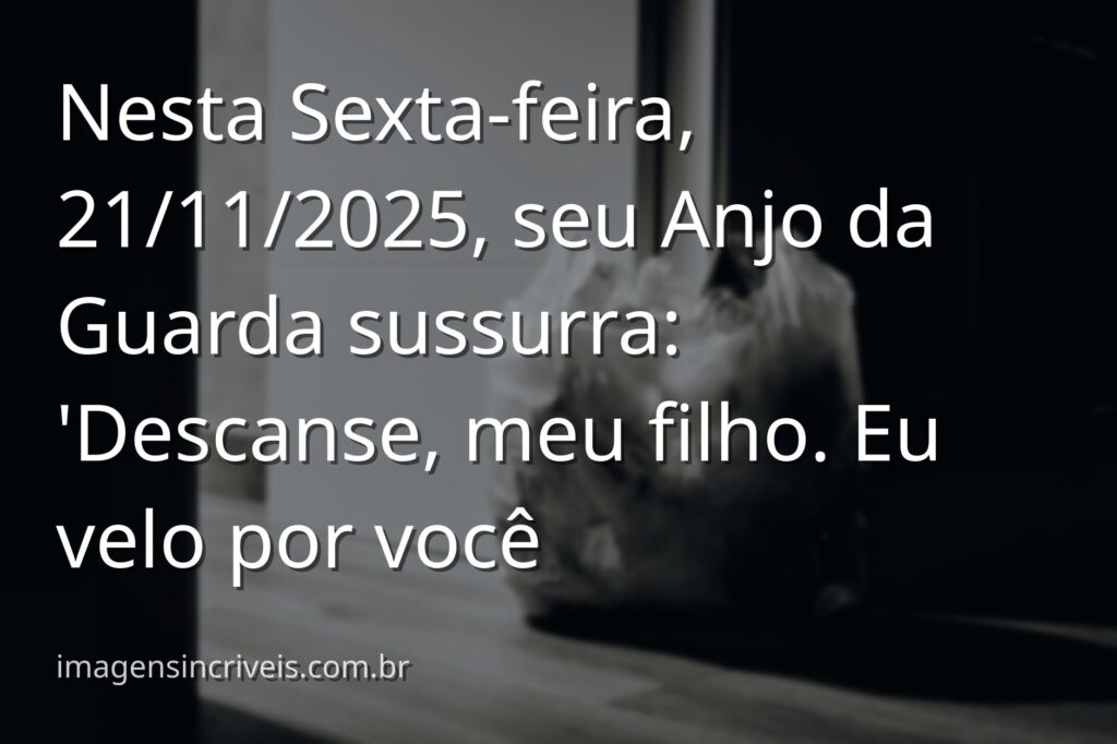 Anjo da guarda como uma luz abstrata e espiritual, oferecendo esperança e alívio para o cansaço no dia 21 de novembro de 2025.