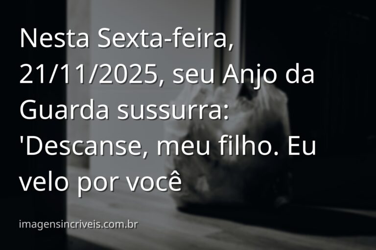 Anjo da guarda como uma luz abstrata e espiritual, oferecendo esperança e alívio para o cansaço no dia 21 de novembro de 2025.