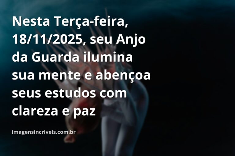 Anjo da Guarda abstrato com asas de luz, simbolizando esperança e inspiração espiritual para os estudos na mensagem de 18/11/2025.