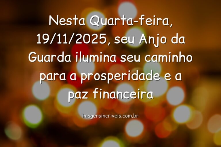 Anjo da Guarda abstrato com luzes de esperança, simbolizando a orientação e proteção financeira divina para o dia 19/11/2025.