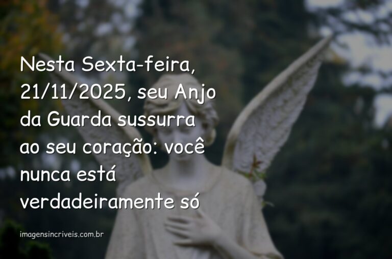 Anjo da Guarda como uma luz abstrata e espiritual, fonte de esperança para quem se sente sozinho em 21/11/2025.