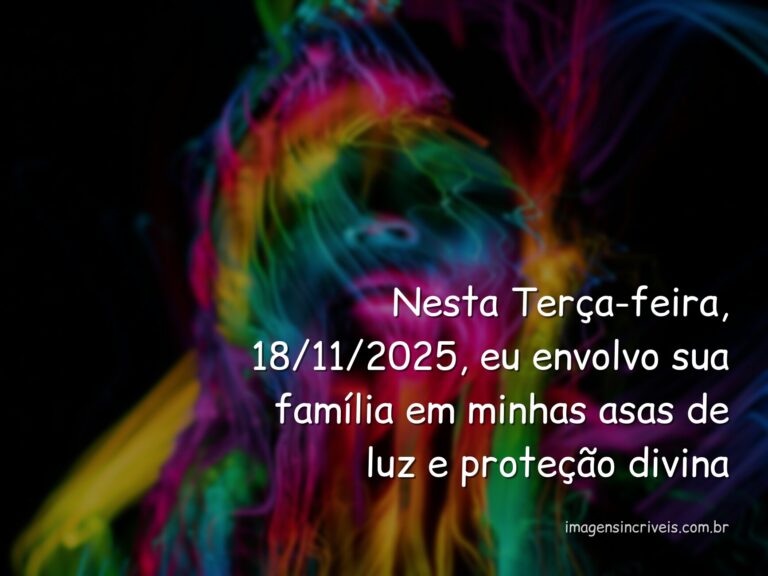 Anjo da Guarda em luz abstrata e espiritual, simbolizando esperança e proteção para a família na mensagem de 18/11/2025.