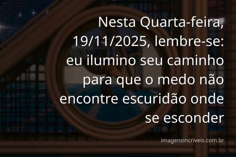Imagem abstrata de um anjo da guarda com luz e esperança, simbolizando a mensagem de proteção para vencer o medo em 19/11/2025.
