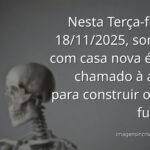 Cena noturna surreal de uma casa se formando no céu, ilustrando a interpretação de sonhar com casa nova em 18/11/2025.