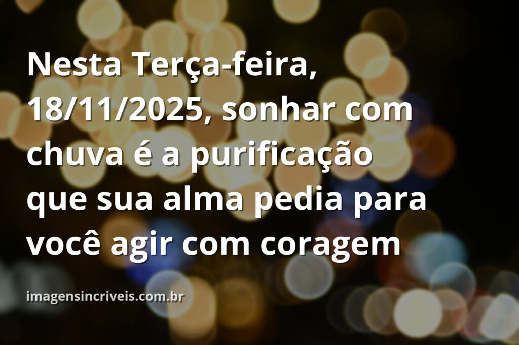 Cena surreal e abstrata de uma noite de sonho com chuva, simbolizando a limpeza emocional e a renovação para 18 de novembro de 2025.