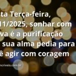 Cena surreal e abstrata de uma noite de sonho com chuva, simbolizando a limpeza emocional e a renovação para 18 de novembro de 2025.