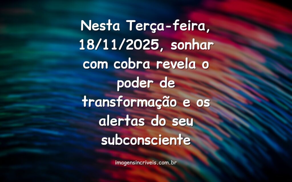 Cena noturna abstrata e surreal com formas sinuosas, representando a interpretação de sonhar com cobra no dia 18 de novembro de 2025.
