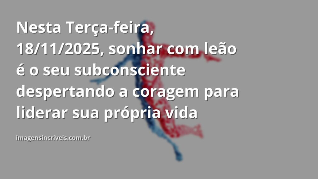 Céu noturno surreal e abstrato com a silhueta de um leão formado por estrelas, simbolizando o sonho em 18/11/2025.