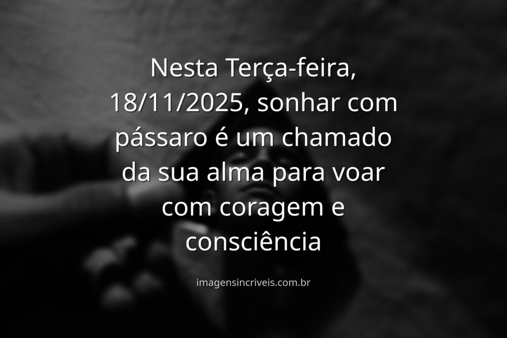 Cena abstrata e surreal de um pássaro de luz voando num céu noturno estrelado, simbolizando a interpretação de sonhos para 18/11/2025.