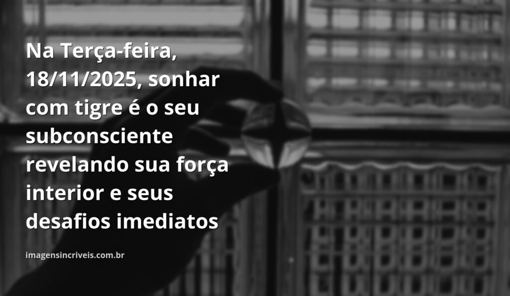 Imagem surreal e abstrata de uma noite estrelada, onde a silhueta de um tigre se forma a partir de nebulosas e luzes oníricas em 18/11/2025.