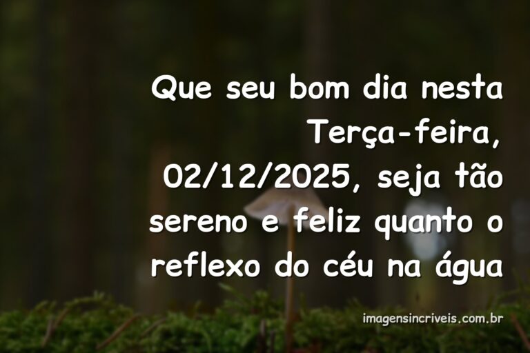 Céu azul com nuvens brancas refletido perfeitamente na superfície calma da água, evocando um sentimento de paz e felicidade.